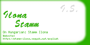 ilona stamm business card